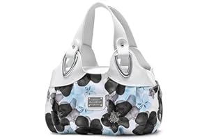 NICOLE & DORIS Ladies Fashion Handbags Elegant Top-handle Bags for Women Floral Shoulder Bags PU Leather