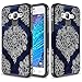 Galaxy J7 Case, TownShop Moroccan Floral Design Hard Impact Dual Layer Shockproof Bumper Case For Samsung Galaxy J7/ SM-J700/ J7 Duos (2015 Released)