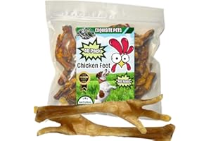 EXQUISITE PETS, LTD. Exquisite Pets (40)-Pack of Chicken Feet for Dogs All-Natural, No Nails Premium Quality Dehydrated Dog Treats