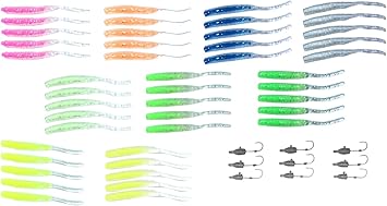 Amazon ワーム セット ボリューム 満点 アジング ロック フィッシュ ストレート 5cm 9色 各5個 ジグヘッド 1g 1 5g 1 9g 各3個 カサゴ メバル キジハタ ソイ Umibo Zu ルアー