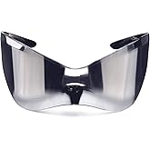 Melpomenia Oversized Futuristic Sunglasses for Men Women Alien Wrap Around Shield Fashion Chic Mask Sun Glasses Shades