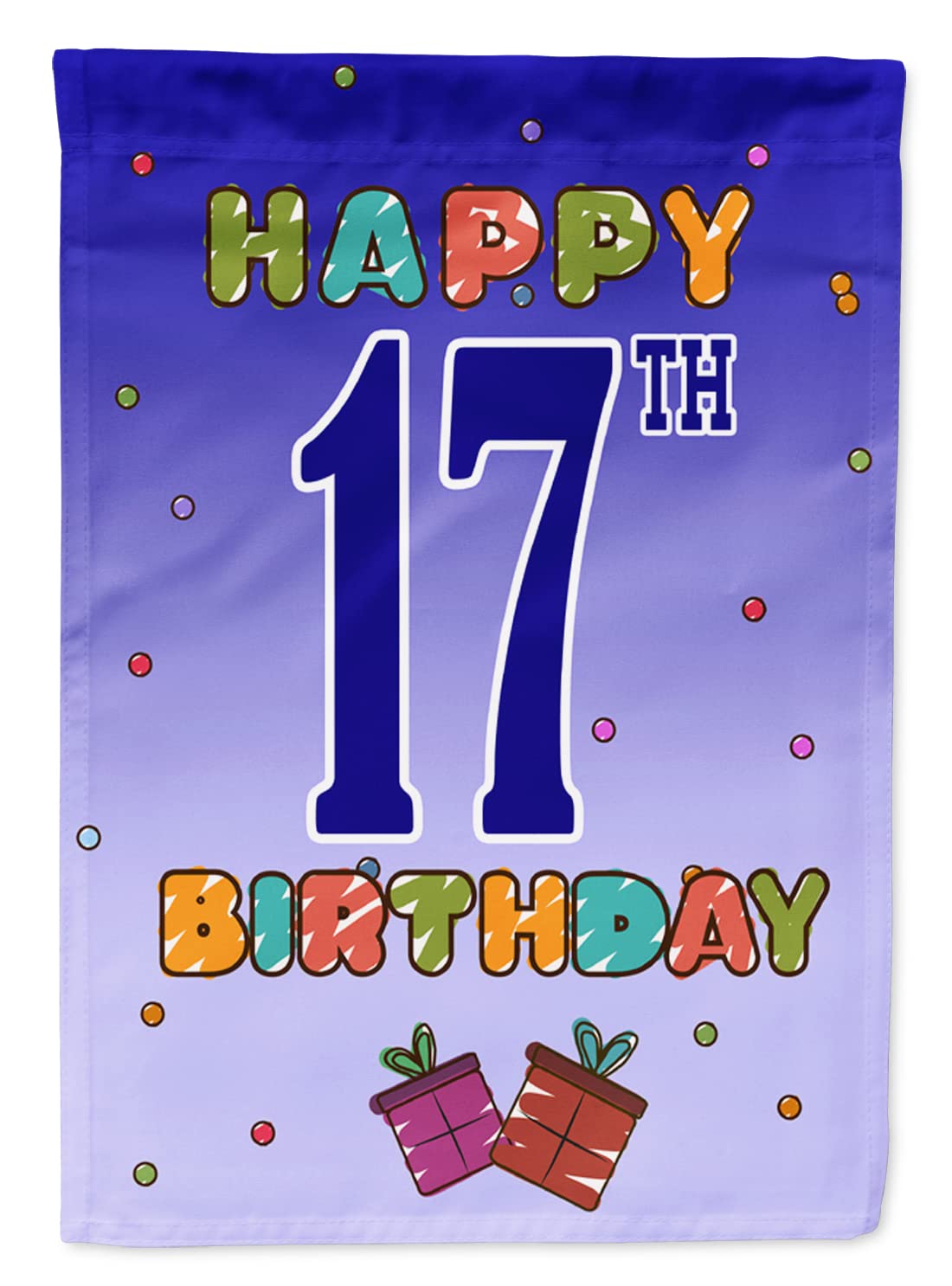 Caroline's Treasures CJ1108GF Happy 17Th Birthday Flag, Small, Multicolor