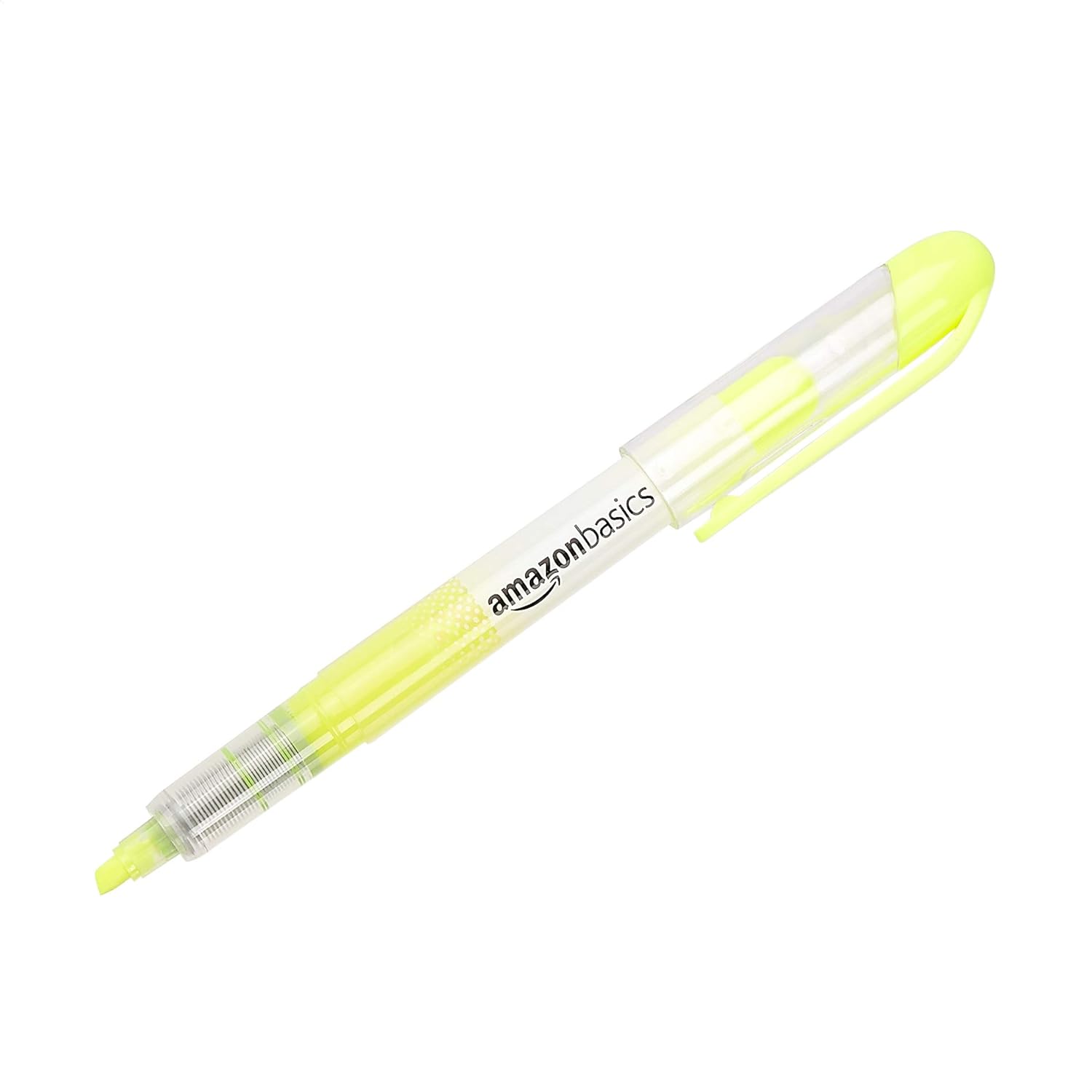  Basics Liquid Ink Highlighters - Chisel Tip, Yellow, 12-Pack : Office Products