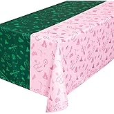 xo, Fetti Pink + Green Witch Tablecloth | 9' x 4.5' | Birthday Decorations, Bachelorette Tablescape, Dinner Party Setting, Kids Wizard Table Cover, Girls Decor