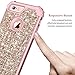 Hekodonk Compatible iPhone 6s Case, iPhone 6 Case, 3D Luxury Sparkle Glitter Shiny Heavy Duty Shockproof Full-Body Protective High Impact Hybrid Cover for Apple iPhone 6 /6s - Bling Rose Gold