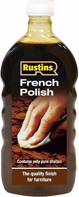 Rustins French Polish 500ml Wood Finish High-Gloss Exterior Interior