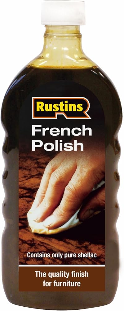 Rustins French Polish 500ml Wood Finish High-Gloss Exterior Interior