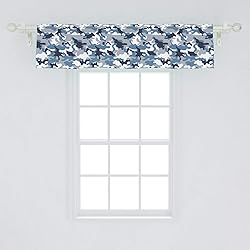 Ambesonne Camouflage Window Valance, Illustration