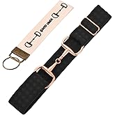 SSKKBX 1.5 inch Equestrian Elastic Belt,Women's Snaffle Bit Buckle Belt,Horses Belt Good Luck Key Strap for Horseback Riding