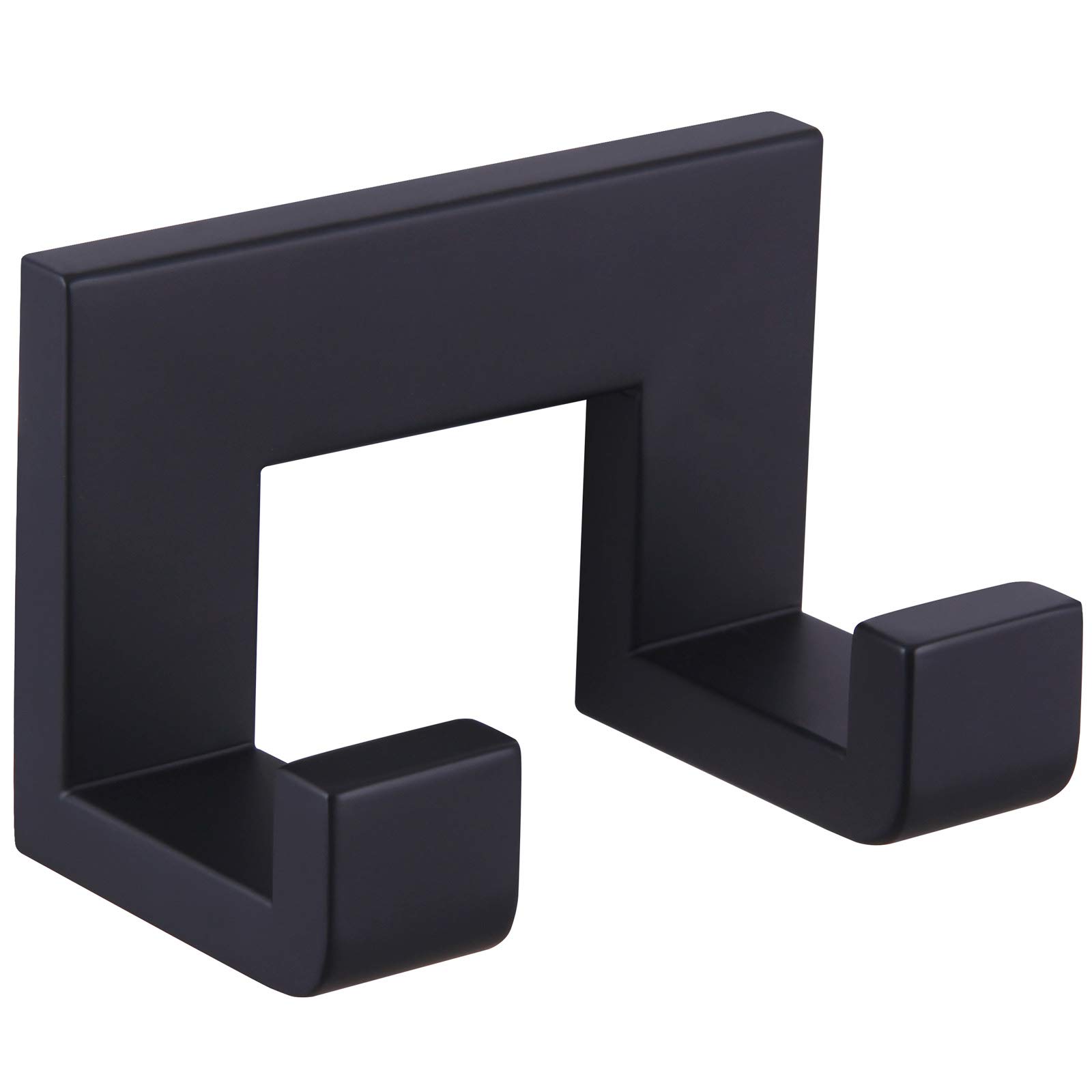 APLusee Double Robe Towel Hook Matte Black, SUS 304