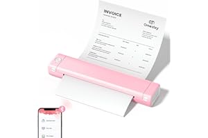 Omezizy Thermal Printer 8.5" × 11", M08F Portable Printer for Travel, Office, Studio, Mobile Printers for Home Use, Thermal Tattoo Printer, Wireless Bluetooth Printer for Phone & Laptop - Pink