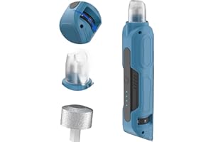 PAPIFEED 6-Speed Dog Nail Grinder Quiet, Silent Groom Pro with 2 LED Lights & Dust-Proof Cover, Nail Grinder for Large/Medium/Small Dogs & Cats, Rechargeable Type-C Charging - Blue