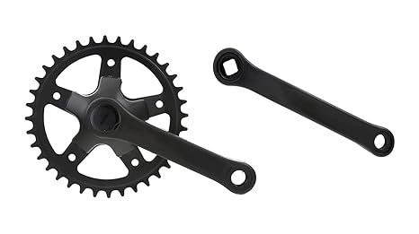 Unbekannt Fahrrad Kettenradgarnitur Set 36 Zähne Tretkurbel 127mm Kurbellänge 16-20 Zoll