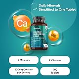 WeightWorld Calcium Magnesium Zinc Vitamin D Vegan 400 Tablets Supply view 2