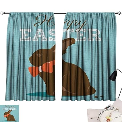 Amazon Com Josepsh Easter Pattern Darkening Curtains Chocolate