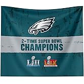 Northwest NFL Philadelphia Eagles 2025 Super Bowl LIX Multi Champ Excellence Wall Hanging 34X40 Inches