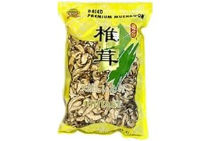 GREAT BRITISH TRADING LIMITED Premium Dried Shiitake Sliced Mushrooms 1 pound jumbo bag (Sliced)