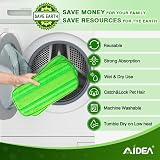 AIDEA 4pk Reusable Microfiber Mop Refills for Flash Speedmop 10-12 inch view 5