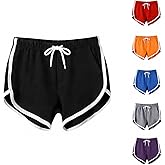 symoid Shorts for Women Summer Casual Drawstring Elastic Waist Workout Gym Short Pants Dolphin Dance Yoga Athletic Clothes