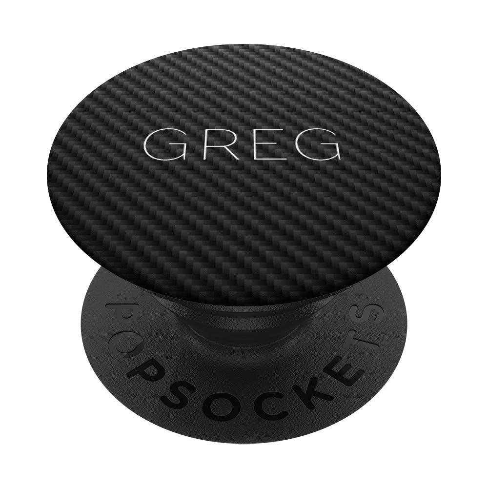 Greg Name Personalized Custom Men Boys Car Black Gift Cool PopSockets Grip and Stand for Phones and Tablets