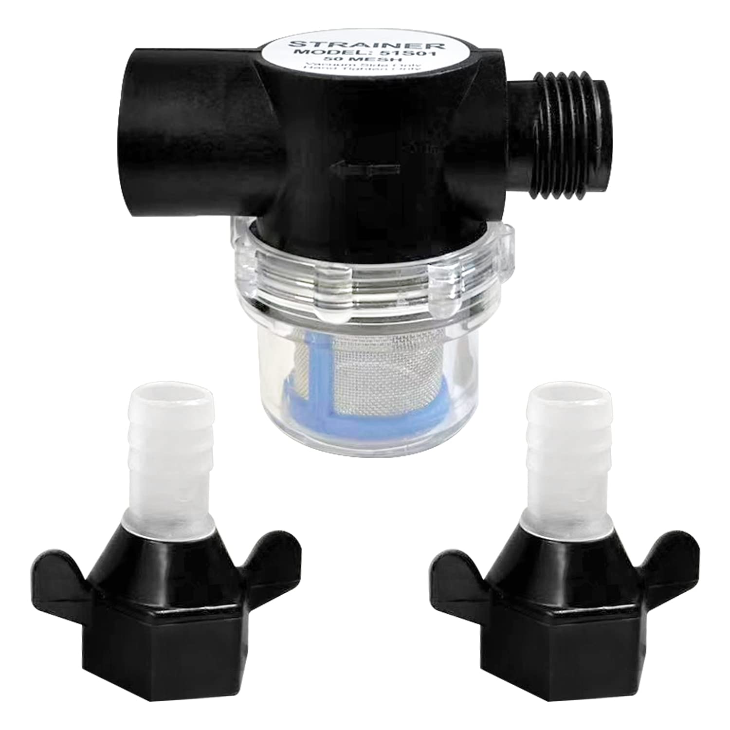 LIGHTEU®, 1/2" Water Pump Strainer Filter, 50 Mesh Inline Water Pipe Irrigation Filter for Inlet Water Compatible with 33/34/42/44/51/54 Series