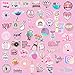 Cute Laptop Stickers for Girl Lovely Pink Water Bottle Stickers 50pcs Pack Vinyl Skateboard Computer Travel Case Guitar Snowboard Luggage Car Bike Phone Graffiti Decal