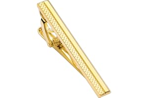 Tie Clip for Men, TAIGRAMA Tie Bar and Tie Pin Clip for Skinny Ties Gold Rose Gold Silver Black, Unique Mens Tie Clip Tie Clasp Suitable for Wedding Anniversary Business Professional and Best Gift