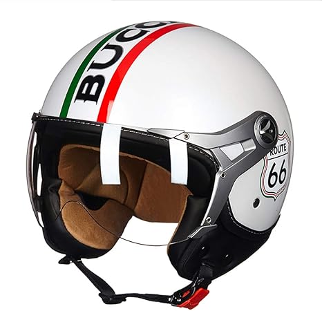 Amazon Co Jp 人格クールな機関車ハーレーヘルメット半四季ユニバーサル男性と女性電動バイクヘルメット冬光人格ファッション フォーシーズンズユニバーサル 色 白 サイズ さいず L L ホーム キッチン