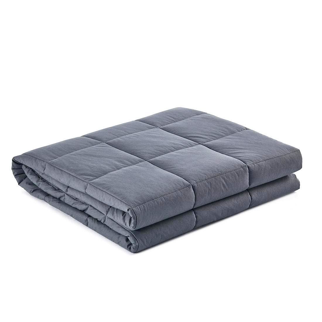 CuteKing Weighted Heavy Blanket 20lbs 60''x80'' Queen or Full Size for Adult Women Men (Dark Grey)