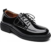QHH Oxford Shoes for Women Womens Oxford Shoes Lace-Up Flat Non-Slip Oxfords Shoes Fashion Classic Business Casual Comfortable Dressy Office Work Shoes for Women's Ladies