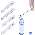 4PCS Mini Pocket Keychain Bottle Opener Botox Vials Opener Phial Cap Remover Oral Liquid Cap Lifter Clinic Hospital Medicine Bottle Opener Soad Beer Canned Beverages Opener Simple Small Strong