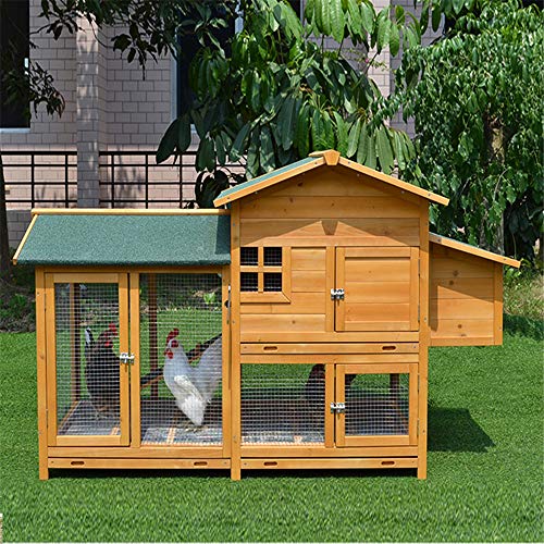 JHKGY Deluxe Holzkaninchen Hutch Pet Cage Shelter,Hen House Geflügel Arche Home Nest,Hühnerstall Aus Holz,Mit…