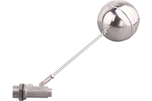 GOVALVE Stainless Steel Float Ball Valves - 1” NPT Male Thread Flow Control Float Sensor Valve Automatic Water Level Control Float For Tank Pond Water Tower