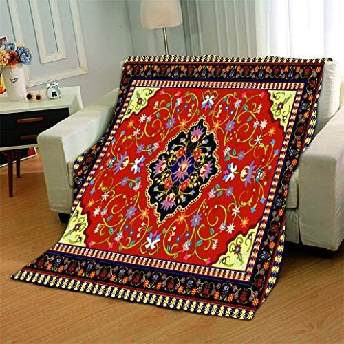 LGXINGLIyidian Blanket throw super soft warm 3D Creative arabic style print Flannel travel picnic Portable blanket bedroom sofa bedding 180(H) X240Cm(W)