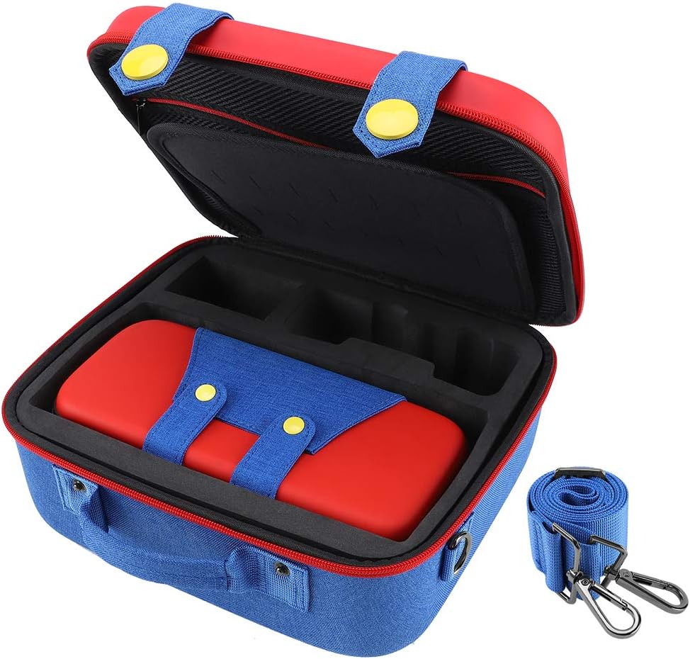 Travel Carrying Case for Nintendo Switch, Hard Shell Deluxe Storage Bag with Slim Portable Case&Shoulder Strap for Switch Console Dock Controller AC Adapter Accessories: Electronics