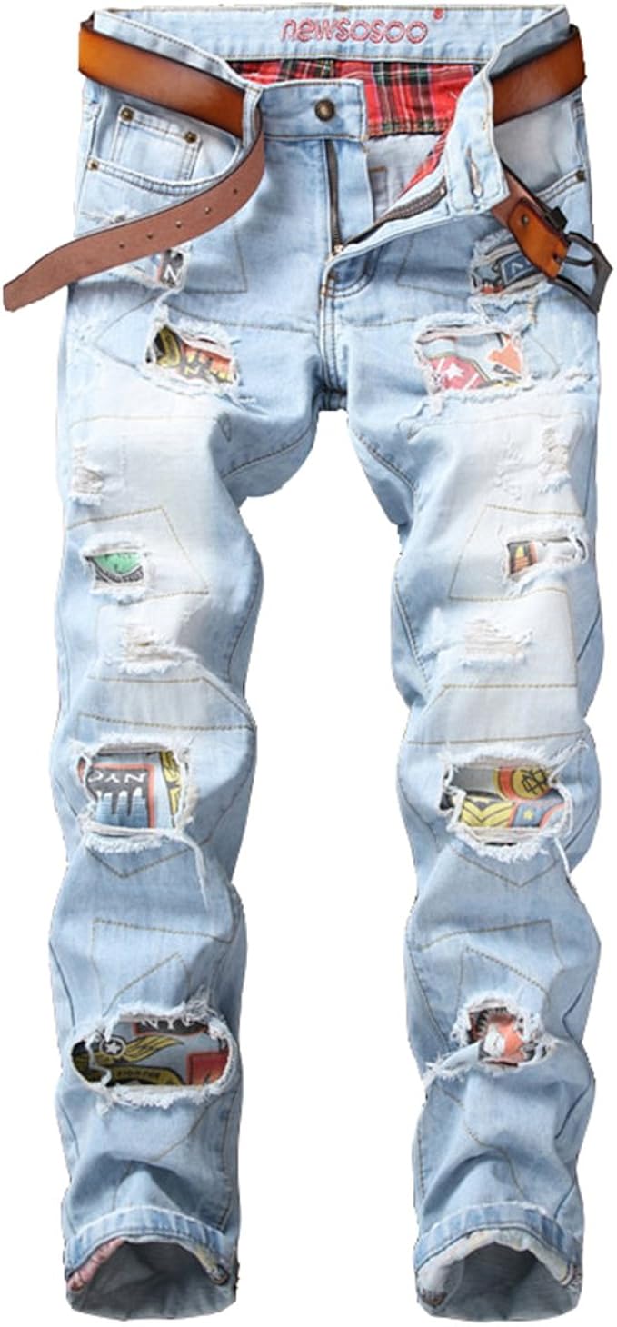 mens faded denim jeans