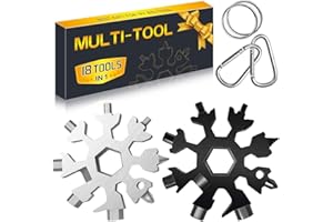 SIXMILL Stocking Stuffers for Adults Men Dad Gifts, Multi Tool 2 Pack 18 in 1 Snowflake Hand Tools Christmas Gifts for Men Dad Husband Outdoors Camping Portable Bottle Opener Flat Screwdriver Kit Wrench