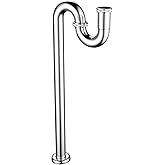 CIENCIA Sink Trap Brass S Trap for Bathroom Sink Kitchen Sink Sewer Pipe Drain Tube S Trap Chrome, WT04