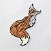 Pretty Fox Patch Embroidered Badge Iron On Sew On Emblem