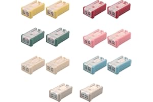 14PCS 32V Car Fuse Kit MCASE & Micro Slotted Type,Colorful Car Fuses Assortment Kit Includes 60A 50A 40A 30A 25A 20A 15A,Prac