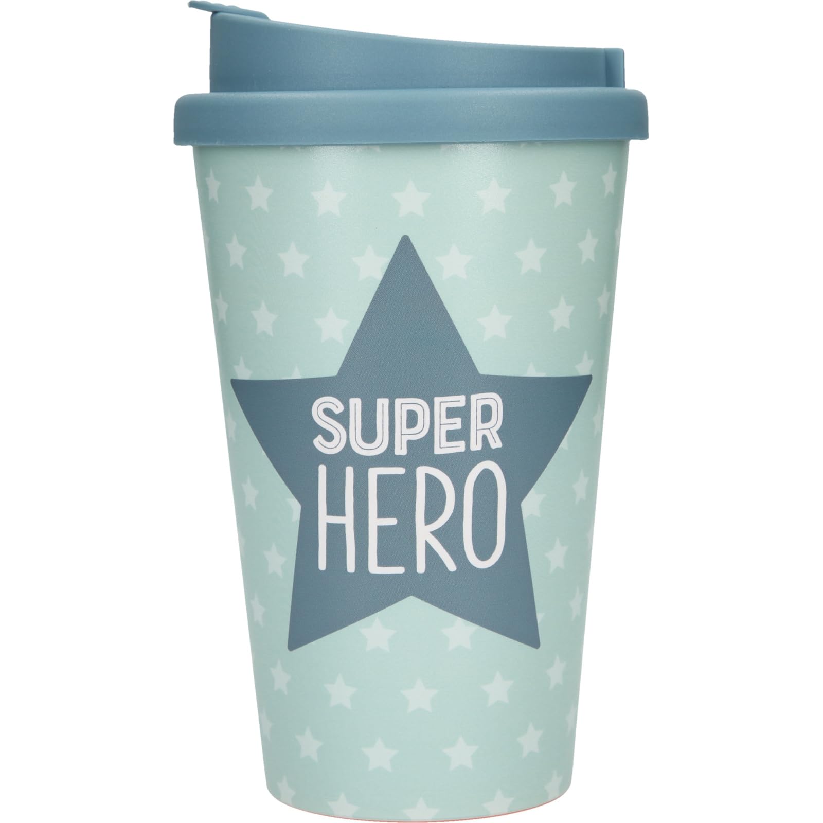 Depesche 2180.002 to-Go Mug 350 ml Plastic with Saying Super Hero Multicoloured