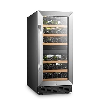 Lanbo refrigerador de vino de doble zona de 15 pulgadas de ancho ...