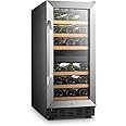 Lanbo 15 Inch Wide Dual Zone Compressor Wine Refrigerator, 28 Bottle