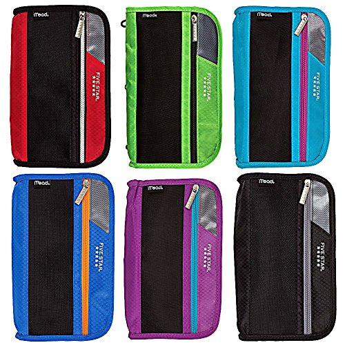 Set of 3 Mead / 5 Star Xpanz® Zipper Pencil - Pen - Marker - Highlighter Pouch, Assorted Colors!