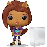 POP Retro Toys: Monster High - Clawdeen Wolf Funko Vinyl Figure (Bundled with Compatible Box Protector Case), Multicolor, 3.75 inches