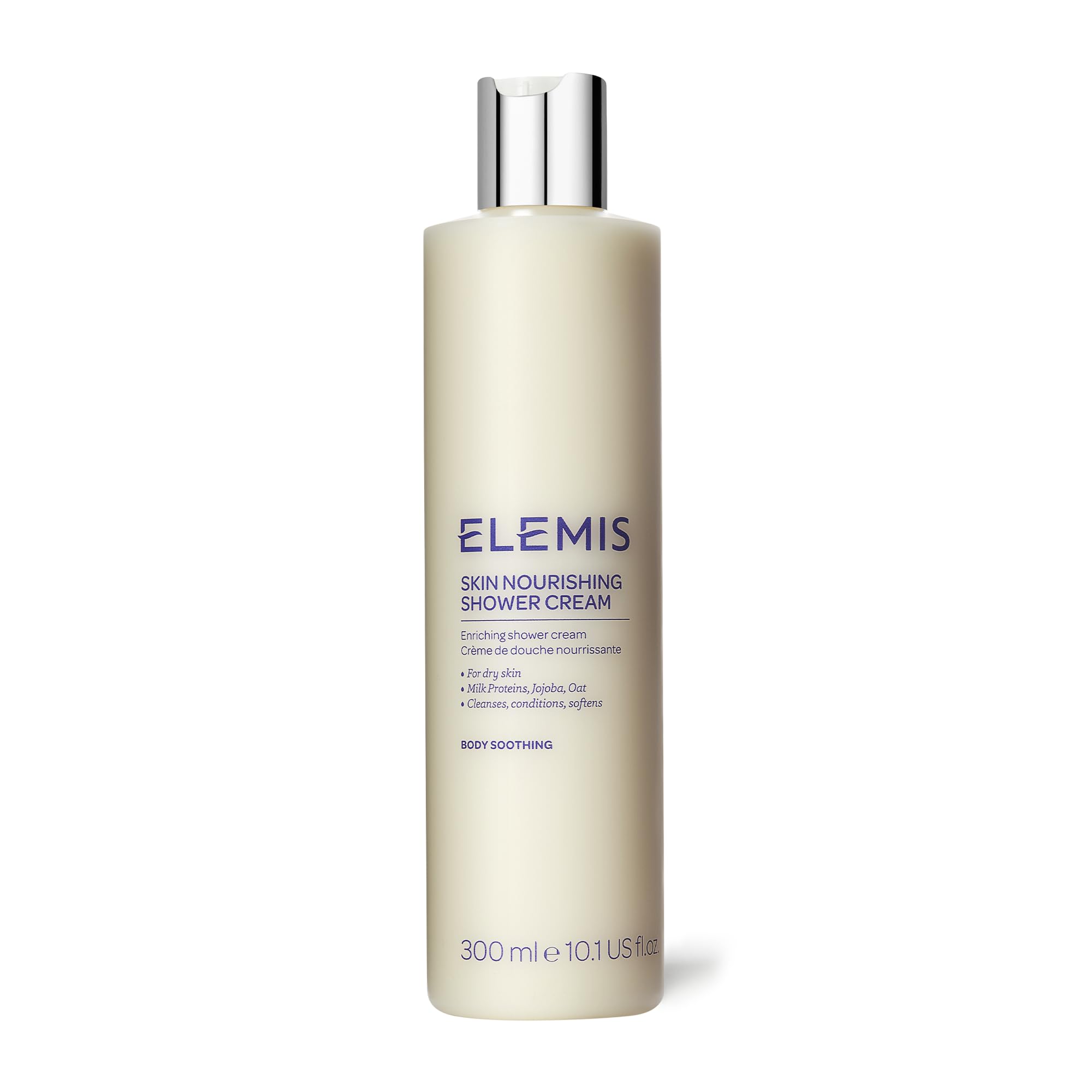 ELEMIS Skin Nourishing Body Wash – Luxury Shower Cream Enriched with Macadamia & Jojoba Oils, Oat Extract & Milk Protein for Satin Soft Skin, 300ml