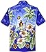 LA LEELA Men's Aloha Hawaiian Shirt Short Sleeve Button Down Casual Beach Party