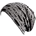DJT Unisex Slouch Beanie Hat in Vintage Ripped Design Grey
