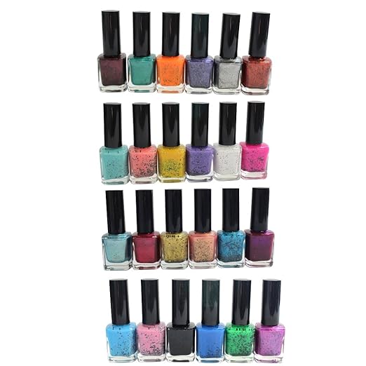 title=KurtzyTM Confezione da 24 Smalti Screziati per Unghie da 12ml per Nail Art