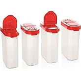Tupperware Spice Shakers Set of 4 Large Red Seals